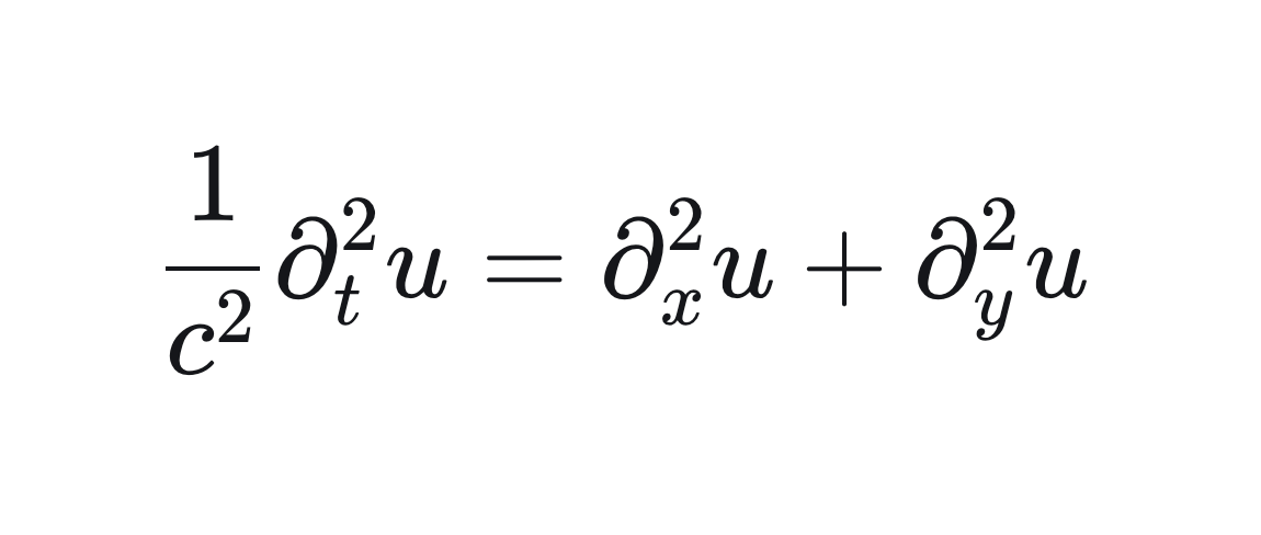 FDTD for Room Acoustics, Part 1: Deriving the 2D Wave Equation Solver